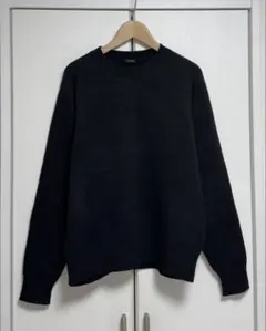 G*h様 【青山店購入】COMOLI コモリ ウールクルーネックニット 2 黒 