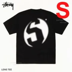 【完売品】STUSSY Tシャツ ステューシー LENS TEE ロゴ 黒 S