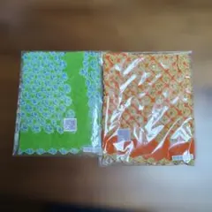 【新品・未使用】手染め 絞り　ハンカチ　有松・鳴海絞り　2枚セット