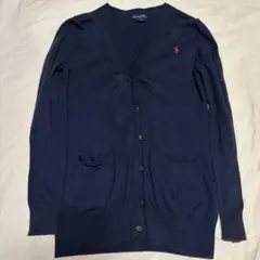 Ralph Lauren ネイビー カーディガン　コットン　160 大人可