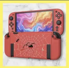【新品】Nintendo Swith2用スパイダーデザイン赤 保護ケース カバー