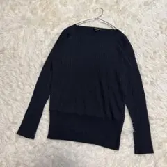 ロートレアモン ニット セーター M ブラック ウール混 綺麗め オフィス