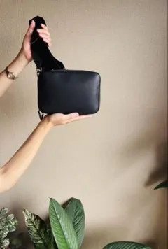 極美品✨】ボナベンチュラ ボディバッグ ウエストポーチ シュリンク