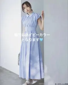 【クリーニング済み】　LILIAN CARAT ノースリーブ　ワンピース