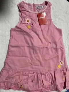 新品タグ付きミキハウス花 ワンピース 110cm B品ピンク