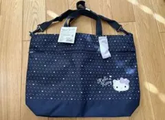 タグ付き　キーホルダ付き　キティ　ハローキティ レッスンバッグ　平成レトロ