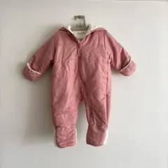 ピンク 耳付きアウター 80サイズ ジャンプスーツ