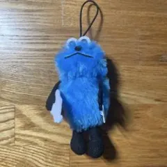 青いファーのキャラクターマスコット
