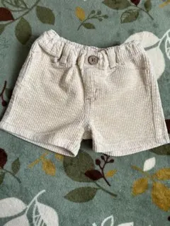 [美品]ブランシェス　フリル付きコーデュロイパンツ ショートパンツ　ズボン　90