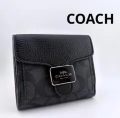 COACH 三つ折り財布 ブラックのサムネイル