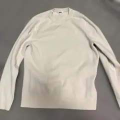 UNIQLO ウォッシャブルミラノリブセーター　白　ホワイト　ユニクロ