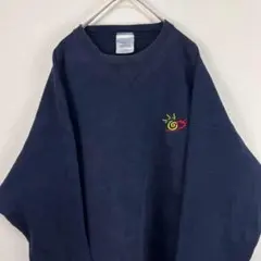 USA製 90s santee スウェット ネイビー 刺繍