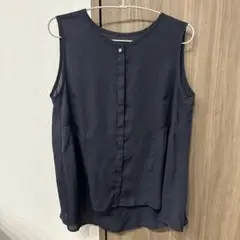 グローバルワーク　ネイビー　ノースリーブ　ブラウス