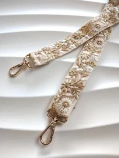 インド刺繍リボン ショルダーストラップ ハンドメイド