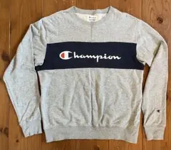 Champion トレーナー Lサイズ グレー/ネイビー