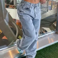 ライトウォシュブルーデニム Lサイズ