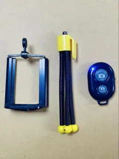 スマートフォン用 ミニ三脚 ホルダー リモコンセット