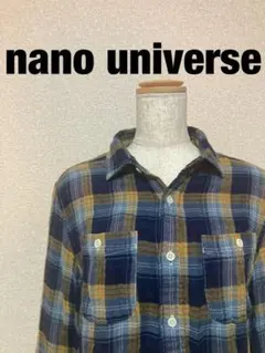 ナノユニバース nano universe カジュアルシャツ 長袖　S