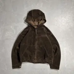 00s Beams コーデュロイ ジャケット パーカー 太畝 ブラウン 古着 M