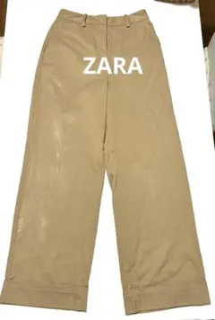 ZARA ベージュ ワイド　チノパン