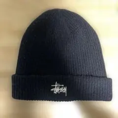 ストューシー STUSSY ブラック 黒 ビーニー ニット帽