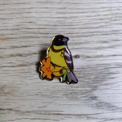 野鳥の会　ピンバッジ　シマアオジ