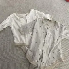 肌着　星柄ロンパース　2枚セット