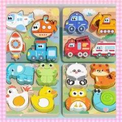 木製パズル　４枚セット ちぃ様専用