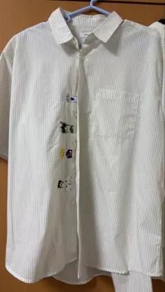 完売品graniph × 塊魂 刺繍オーバーサイズクロップドシャツ Lグラニフ 
