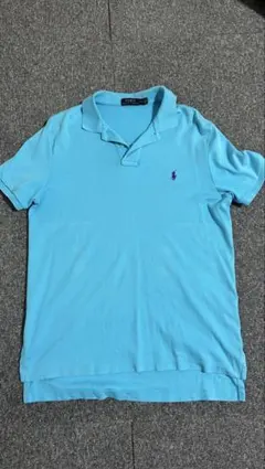 POLO RALPH LAUREN 水色ポロシャツ Lサイズ