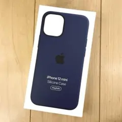 美品 純正品Apple iPhone 12 mini シリコンケース ネイビー