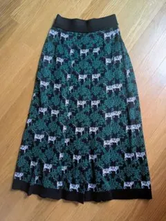 GU+UNDERCOVER ニットプリーツロング丈スカート Sサイズ