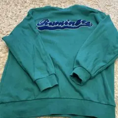 （WEGO） グリーン刺繍ロゴトレーナー