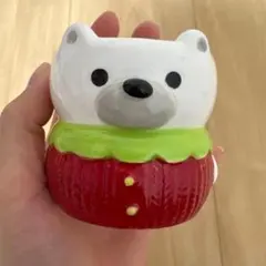 クマの形状 陶器製小物入れ