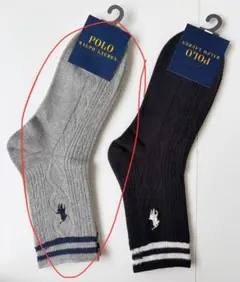Polo Ralph Laurenレディースソックス 灰色だけ2足セット