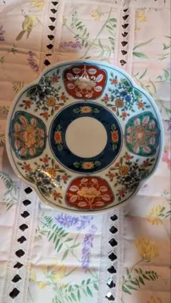 有田焼 多色花柄　銘々皿 5枚　箱付き