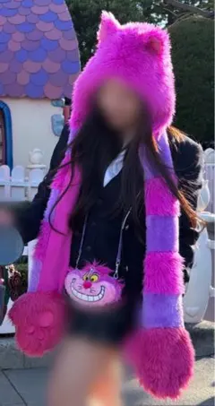 チェシャ猫マフラーキャップ ディズニー
