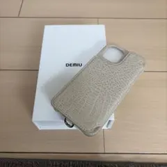 DEMIU レザー iPhone12PRO クロコ型ベージュ