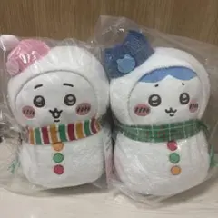 エニマイちいかわくじ　雪だるまぬいぐるみ Ａ賞ちいかわＢ賞ハチワレ　セット