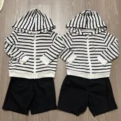 【まとめ売り】ショートパンツとジップアップ付きパーカー　サイズ90