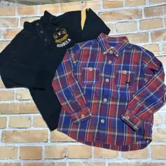 ミキハウス　ダブルビー 長袖シャツ・トレーナーセットsize110