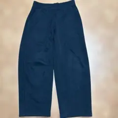 ユニクロCスウェットワイドパンツ ブラック　L