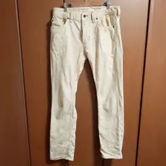 ディーゼル　白　パンツ　31W　革ラベル　コットン100　パンツ ヴィンテージ