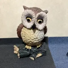 福を呼ぶフクロウの置物 特大約40cm 存在感抜群、迫力あり