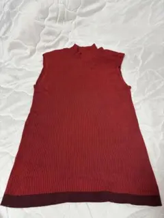 赤 ノースリーブニット 11号