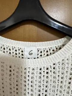 6（ROKU）／メッシュロングスリーブニット