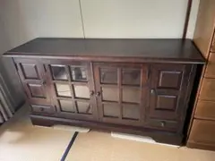 展示品□フランスベッド□IDC大塚家具□天然木□格子扉□サイドボー