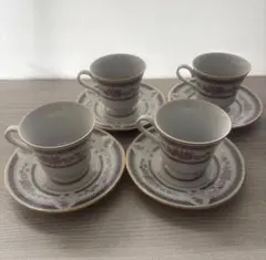 食器　花柄　金縁　ティーカップ　4点　ソーサー　5点　計9点セット