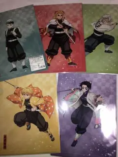 鬼滅の刃 クリアファイル 5組　オンライン　くじ　アニプレックス