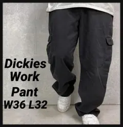 ディッキーズ　カーゴパンツ　ブラックチノパン　ワークW36 L32